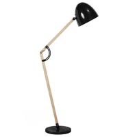 Lampada da Terra Colore Nero Metallo 175 cm Orientabile Industriale