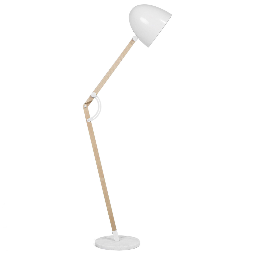 Lampada da Terra Colore Bianco Metallo 175 cm Orientabile Industriale