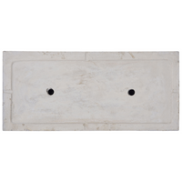 Vaso per piante in fibra di argilla bianca 50 x 23 x 24 cm Fioriera rettangolare per interni ed esterni