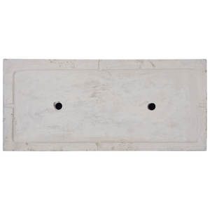 Vaso per piante in fibra di argilla bianca 50 x 23 x 24 cm Fioriera rettangolare per interni ed esterni