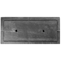 Vaso per piante in fibra di argilla nera 60 x 29 x 30 cm Fioriera rettangolare per interni ed esterni