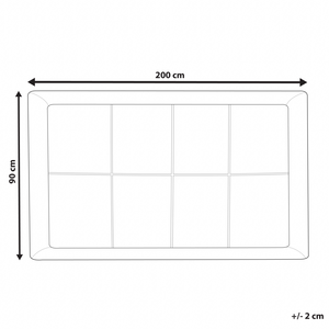Coprimaterasso Bianco Microfibra Singolo 90 x 200 cm Profondità 2,5 cm
