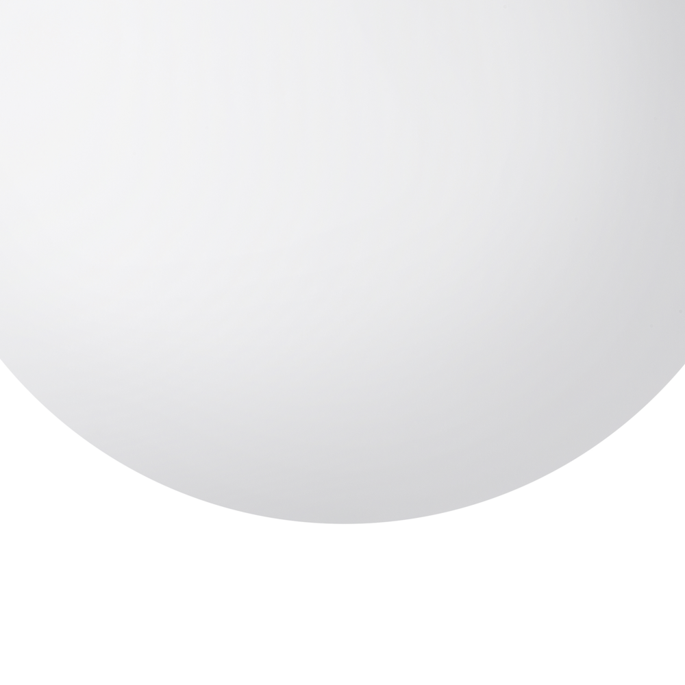 Lampada a Sospensione Vetro Bianco Elementi Argento Forma Globo 1 Luce Moderna