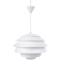 Lampada a Sospensione in Plastica Bianca a Forma di Globo Decorativa Moderna