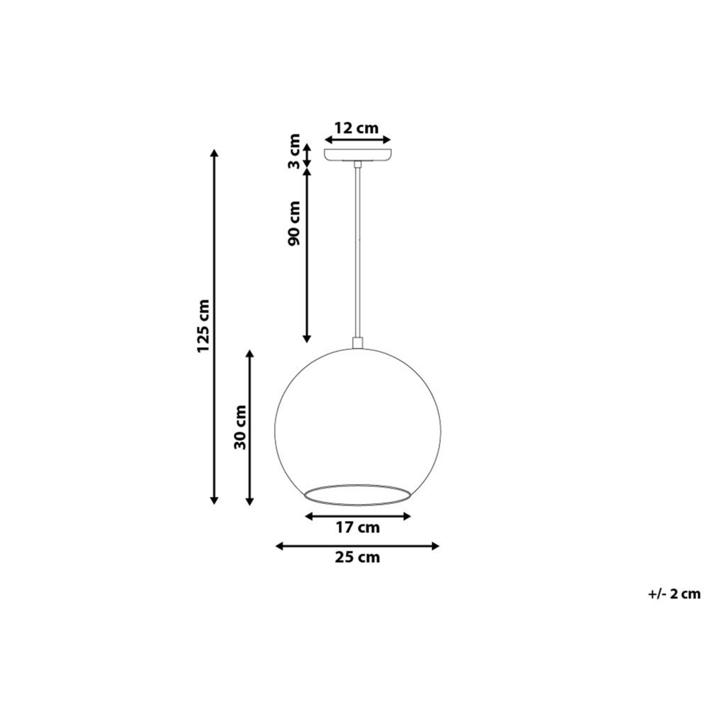 Lampada a Sospensione in Vetro Dorato a Forma di Globo Tondo 1 Luce Moderna