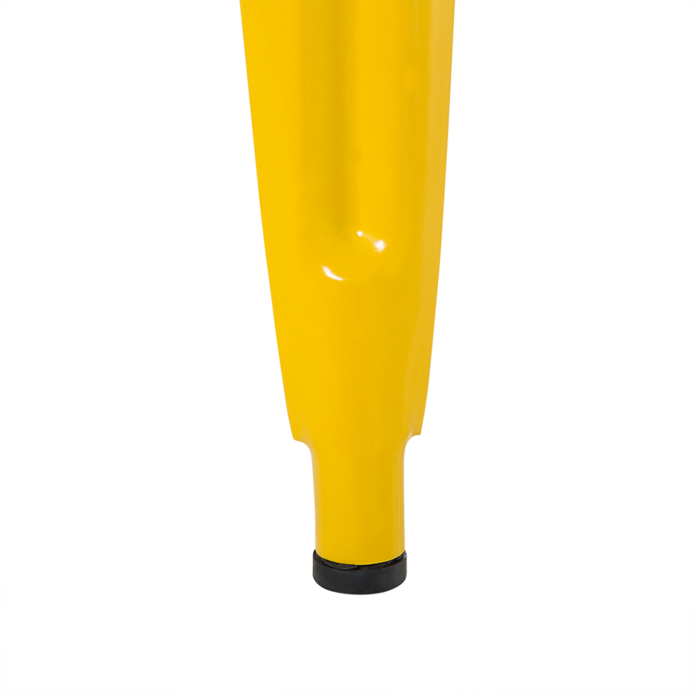 Set di 2 sgabelli da bar in Acciaio giallo 60 cm impilabili altezza bancone industriale