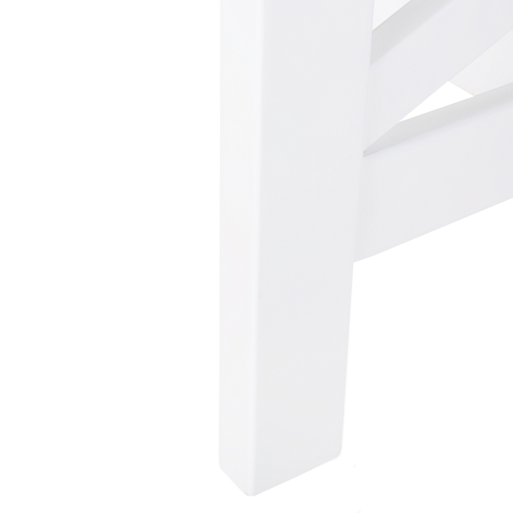 Tavolino da caffè da giardino in legno di acacia bianco rettangolare 100 x 55 cm resistente agli agenti atmosferici moderno scandinavo