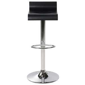 Set di 2 sgabelli da bar Nero cromato gamba girevole regolabile in altezza minimalista