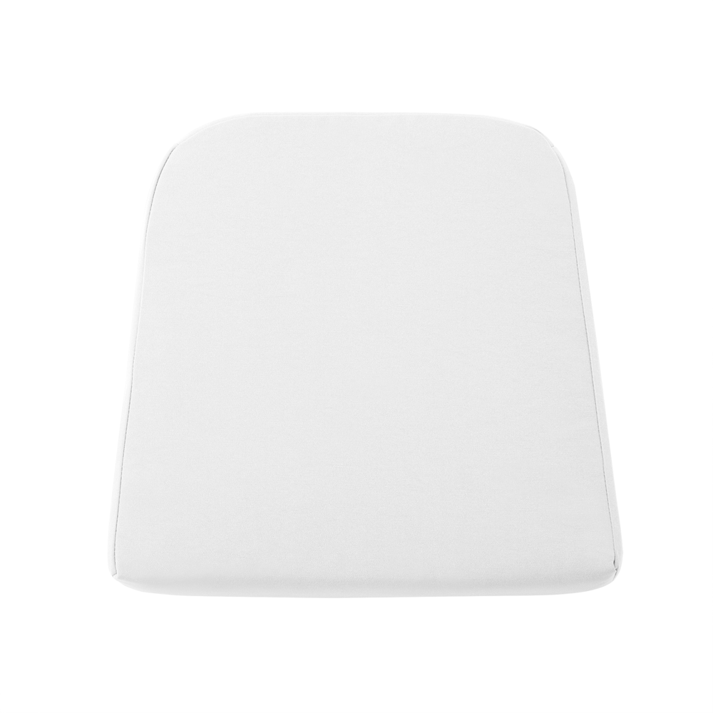 Set di 8 copricuscini per sedili in tessuto bianco per sedie da giardino 47 x 47 x 10 cm
