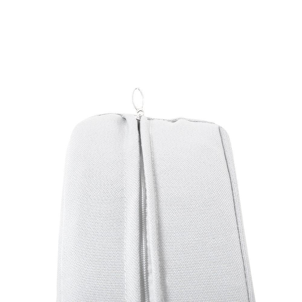 Set di 8 copricuscini per sedili in tessuto bianco per sedie da giardino 47 x 47 x 10 cm