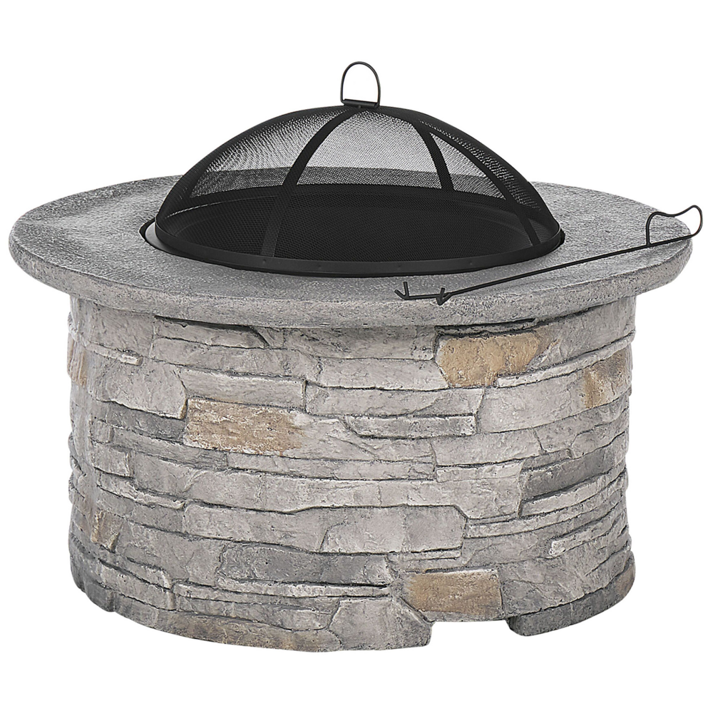 Riscaldatore per braciere grigio Nero copertura in rete rotonda per esterno