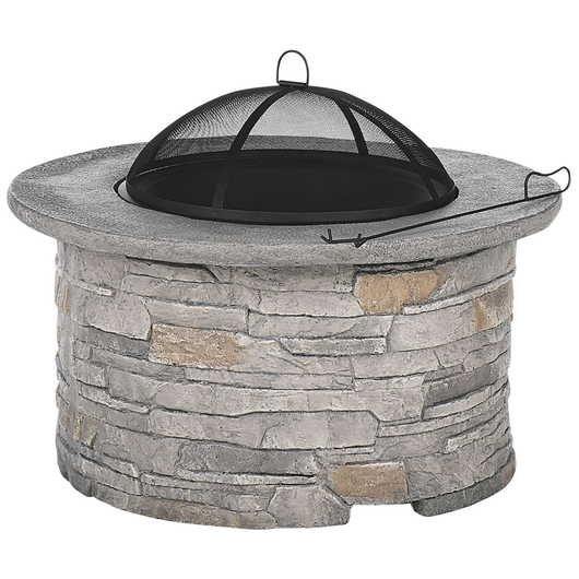 Riscaldatore per braciere grigio Nero copertura in rete rotonda per esterno