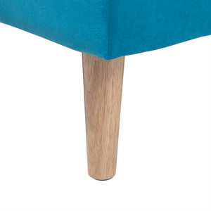 Divano Letto di colore Blu 3 Posti Schienale Reclinabile Trapuntato convertibile stile moderno