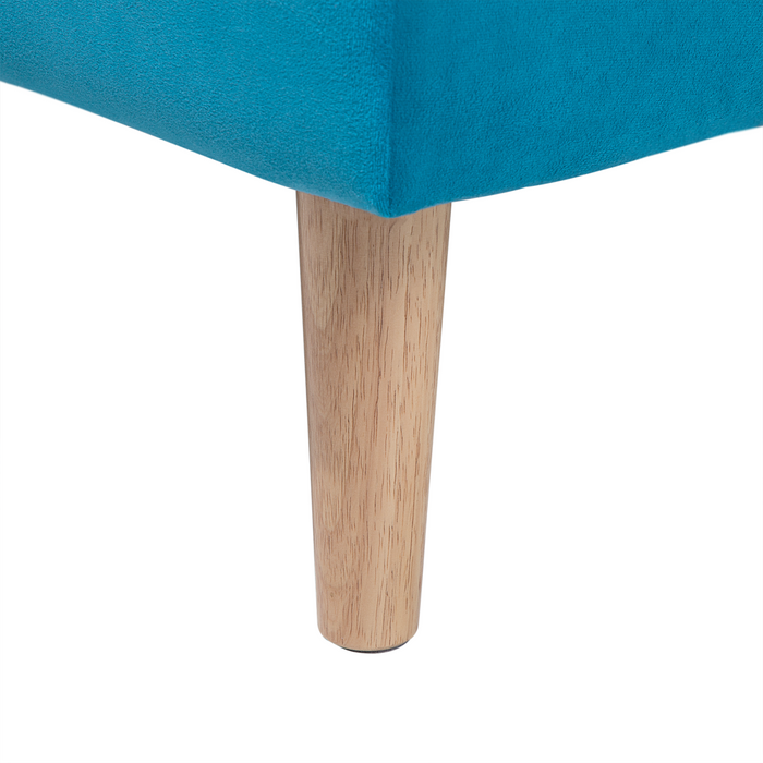 Divano Letto di colore Blu 3 Posti Schienale Reclinabile Trapuntato convertibile stile moderno