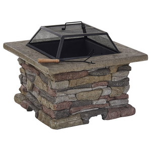 Riscaldatore per braciere grigio Nero con copertura in rete quadrata per esterni