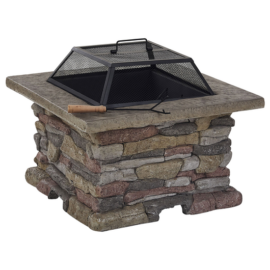 Riscaldatore per braciere grigio Nero con copertura in rete quadrata per esterni