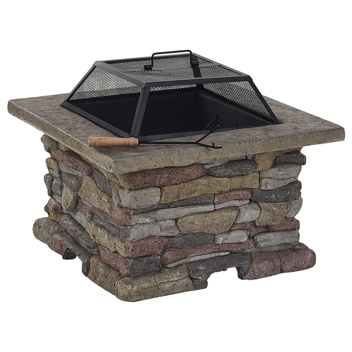 Riscaldatore per braciere grigio Nero con copertura in rete quadrata per esterni