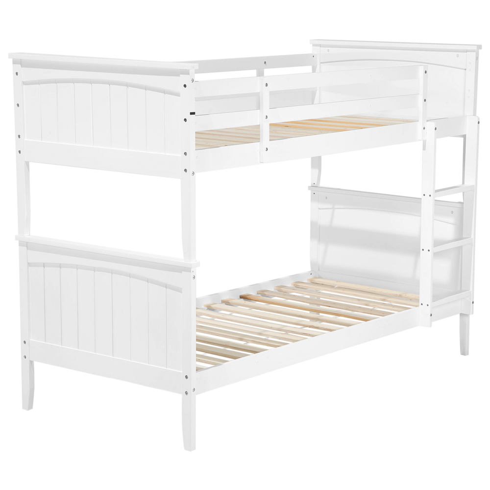 Letto a castello letto doppio in legno di pino bianco singola misura 90 x 200 per bambini in cameretta