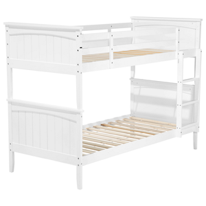 Letto a castello letto doppio in legno di pino bianco singola misura 90 x 200 per bambini in cameretta