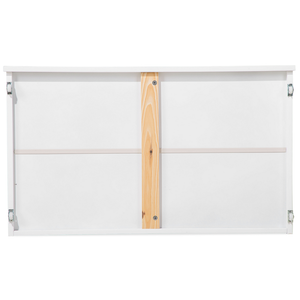 Set di 2 cassetti letto contenitore sottoletto in legno massello bianco con ruote