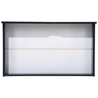 Set di 2 cassetti portaoggetti per letto Scatole sottoletto in legno massello blu navy con ruote