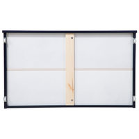 Set di 2 cassetti portaoggetti per letto Scatole sottoletto in legno massello blu navy con ruote