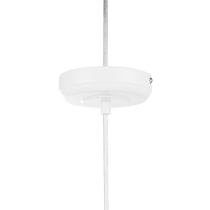 Lampada a Sospensione Elementi in Metallo Bianco Forma Globo 1 Luce Moderna