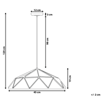 Lampada a Sospensione in Metallo Blu Forma Geometrica 1 Luce Moderna