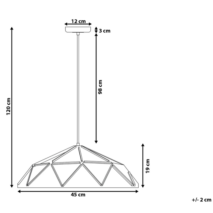 Lampada a Sospensione in Metallo Blu Forma Geometrica 1 Luce Moderna