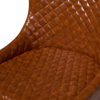 Set di 2 sedie da pranzo con rivestimento in ecopelle marrone stile eclettico glamour