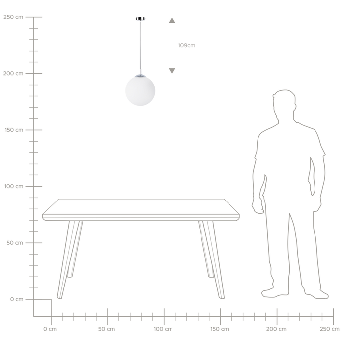 Lampada a Sospensione Vetro Bianco Elementi Argento Forma Globo 1 Luce Moderna
