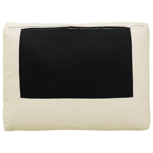 Poltrona Club Chair Beige Rivestimento in pelle crosta Gambe cromate Design retrò