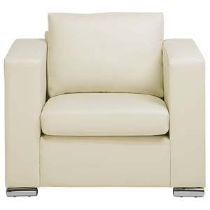 Set di divani Suite 3+2+1 Rivestimento in pelle crosta beige chiaro Gambe cromate Poltrona 3 posti Poltrona Bundle