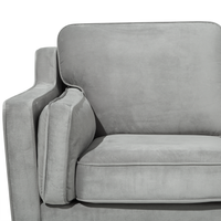 Divano colore grigio chiaro 3 Posti Velluto Gambe In Legno stile Classico e moderno soggiorno