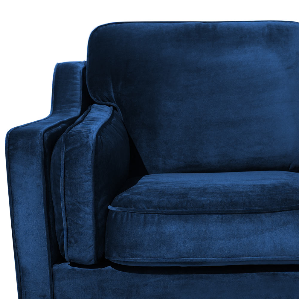 Divano colore blu 2 Posti Velluto Gambe In Legno stile Classico e moderno soggiorno