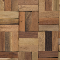 Tavolino da caffè in legno chiaro Teak Cube Tavolino con in stile rustico