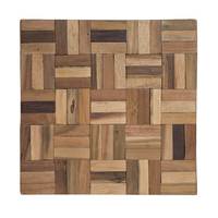 Tavolino da caffè in legno chiaro Teak Cube Tavolino con in stile rustico