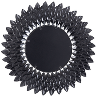 Specchio da parete argento 70 cm rotondo a forma di sole