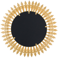 Specchio da parete a forma di sole rotondo dorato da 60 cm a forma di sole