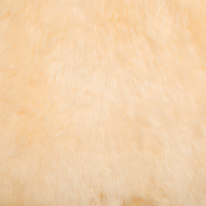 Tappeto in pelle di pecora beige 65 x 110 cm a pelo lungo naturale in stile rustico