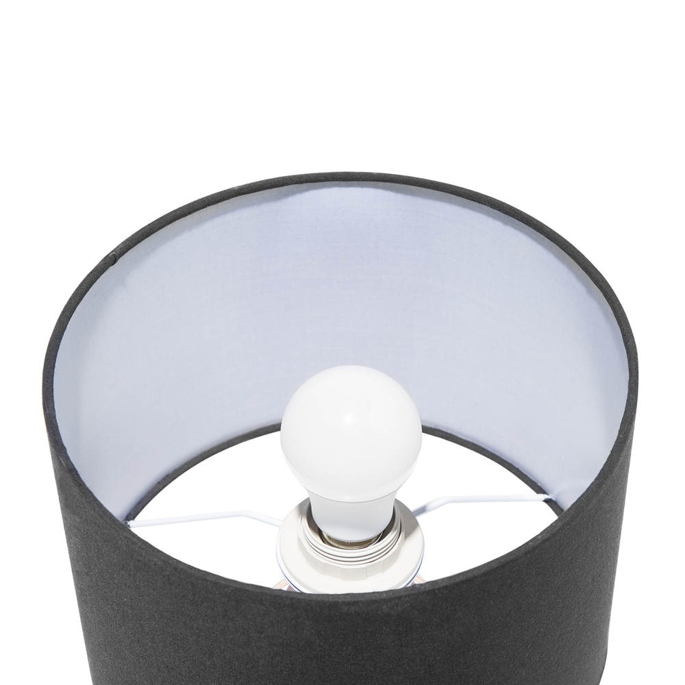 Lampada da Tavolo Paralume Nero Industrial Struttura a gabbia Rame