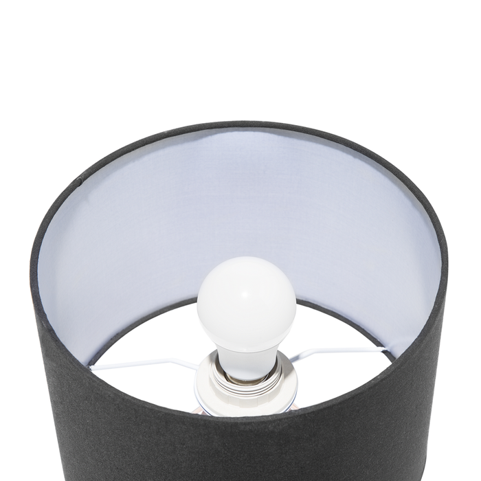 Lampada da Tavolo Paralume Nero Industrial Struttura a gabbia Rame