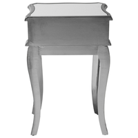 Tavolino a Specchio Argento 1 Cassetto Chic Design Francese
