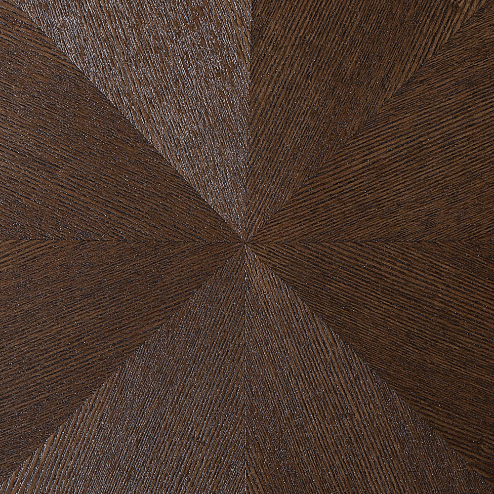 Tavolino in legno di frassino scuro ⌀ 44 cm Effetto Base Oro Treppiede Soggiorno