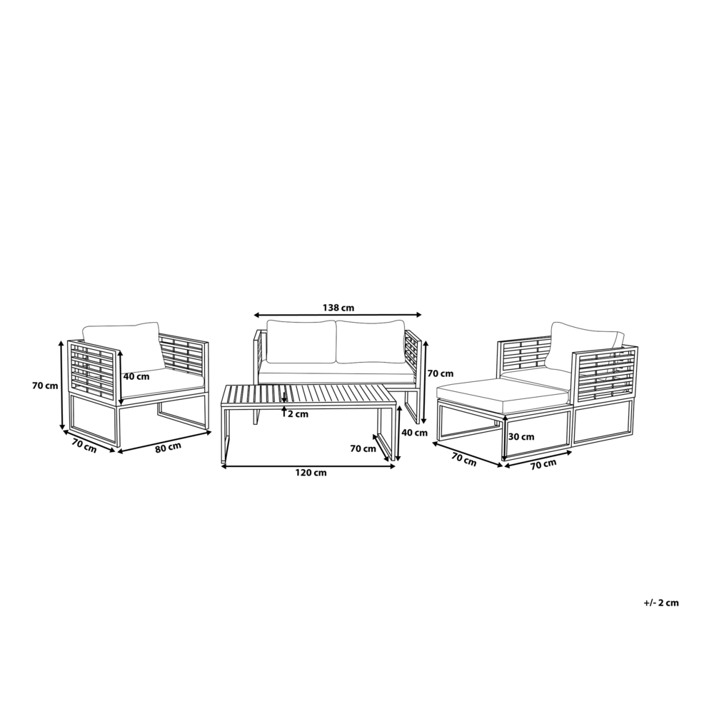 Set Divani Da Giardino In Legno Di Acacia Cuscini Bianchi 4 Posti A Doghe Design Set Conversazione Per Esterni