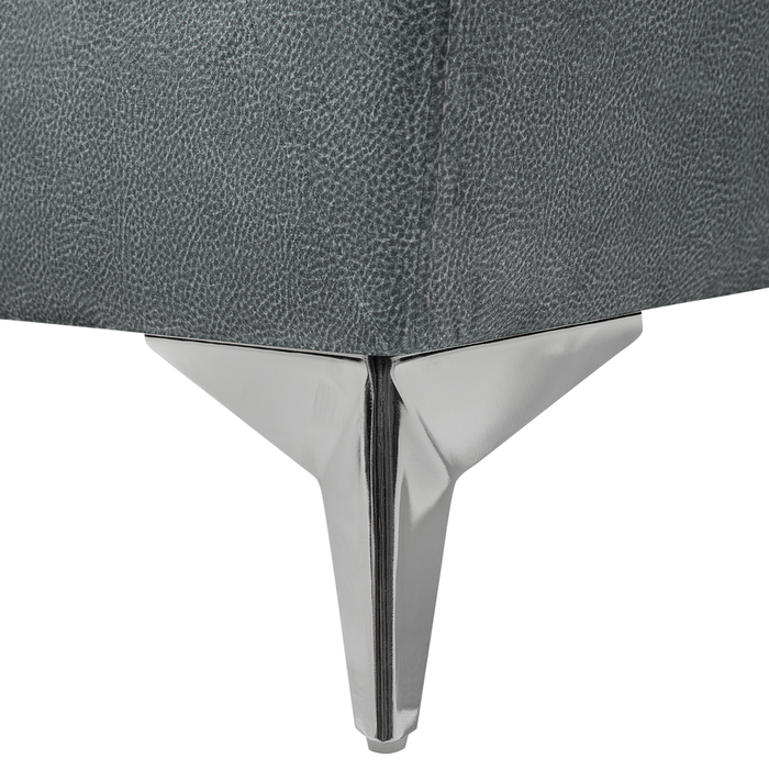 Divano a 2 posti grigio con rivestimento in testa di chiodo soggiorno