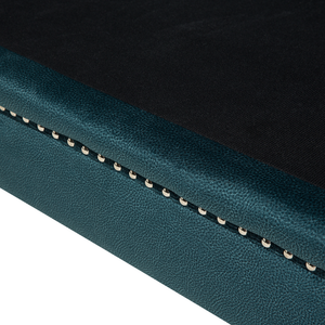 Divano a 2 posti con trapuntatura del pannello di rivestimento della testa del chiodo blu verde acqua