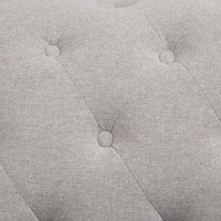 Divano Chesterfield a 2 posti con bottoni avorio beige capitonnè