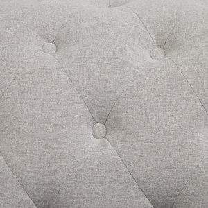 Divano Chesterfield a 2 posti con bottoni avorio beige capitonnè