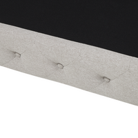 Divano Chesterfield a 2 posti con bottoni avorio beige capitonnè